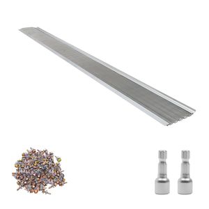 Grillage de jardin robuste de 30 m, couverture de gouttière en aluminium de 5 pouces avec micro-maille en acier inoxydable de 0,04 po d'épaisseur, protection anti-feuilles - Product Image 1
