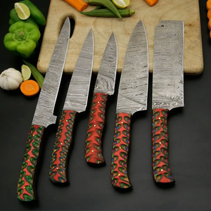 Juego de Cuchillos de Cocina LEGACY BLADES de Acero de Damasco Artesanal, Colección de Utensilios de Cocina Hechos a Mano, Fabricante de Marca Personalizada - Product Image 4