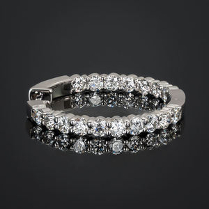 14K White Gold Lab Grown Diamond <b>Stud</b> <b>Earrings</b> Luxury 3mm D VS1 Certified Round Brilliant Cut Solitaire Piercing <b>Studs</b> - Product Image 2