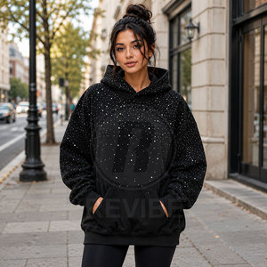 New Design Long Sleeves Women <b>Rhinestone</b> <b>Hoodies</b> Cotton Wholesale Price Women <b>Rhinestone</b> <b>Hoodies</b> - Product Image 4