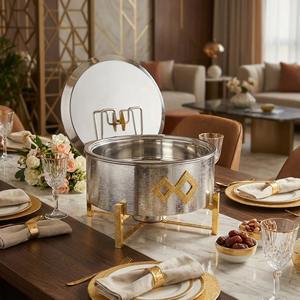 ถาดอุ่นอาหารสองชั้น สแตนเลสสีดำหรูหรา เคลือบผง ทนทาน ไม่ติดกระทะ เหมาะสำหรับบุฟเฟ่ต์ โรงแรม และงานจัดเลี้ยง - Product Image 6