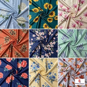 Tissu en satin japonais imprimé de qualité supérieure, personnalisé OEM ODM, pour vêtements de mariée, ameublement, vente en gros, exportation - Product Image 6