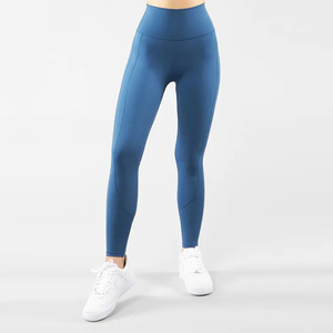 Leggings de yoga pour femmes, taille haute, extensibles, doux et confortables, pour le fitness et l'entraînement, couleur unie, sans couture, avec logo personnalisé, direct usine - Product Image 1