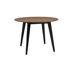 Durable Mid-Century Modern Industrial 1067mm Walnut Dining <b>Table</b> Black Legs 4 Seater for <b>Small</b> Apartment Dining Room Furniture - Product Image 1