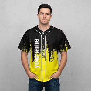 Camisetas de Béisbol Sublimadas Personalizadas al por Mayor para Hombre, 100% Poliéster, Color Sólido, Antibacterianas, Absorbentes de Humedad, Protección UV - Product Image 1