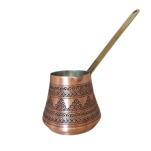 Premium Handcrafted Copper Turkish <b>Coffee</b> Pot Durable Tin Lined Ibrik Cezve With Wooden Handle Vintage Style <b>Coffee</b> Maker - Product Image 5