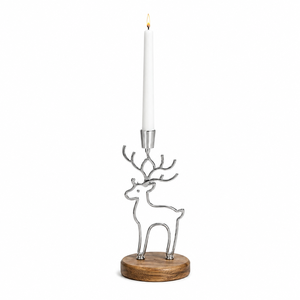 Porte-bougie vintage de Noël, support de bougie conique vintage en forme d'étoile et d'arbre dorés pour centre de table de mariage ou de fête - Product Image 6