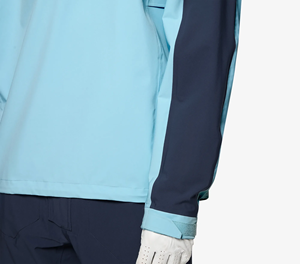 Veste de sport athlétique respirante pour homme, col zippé, bleu marine clair, coupe régulière, en polyester tricoté, idéale pour le printemps - Product Image 4