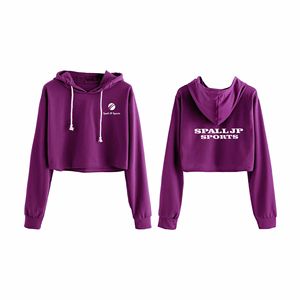 Sudadera con capucha corta de invierno para mujer, estilo oversize, con hombros caídos, lavada, para streetwear, con logo personalizado, venta al por mayor de fábrica - Product Image 4