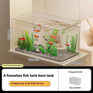 Best Seller Small Luxury Plastic Desktop <b>Fish</b> Tank with Transparent Lid Eco-Friendly 50L Aquarium for Goldfish and Turtle - Product Image 2