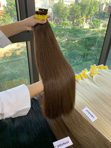 Precio al por mayor Extensiones de cabello a granel Cabello humano Double Drown 100 gramos Colores claros 14 pulgadas - Product Image 3