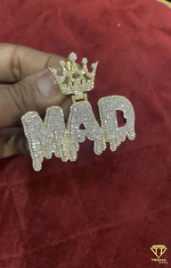 Collar de Lujo con Colgante de Letra Personalizada de Hip Hop, Joyería Brillante para Estilo Urbano - Product Image 1