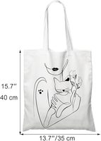 Sac fourre-tout pliable en toile personnalisé de la marque M.I.T, couleurs et logo personnalisés, tailles petite/moyenne, motif lettres, cadeaux, modèle MITVN02