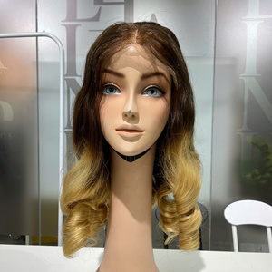 Peluca de Cabello Humano con Encaje Suizo 5x5, Ombre Rubio, Cabello Humano Natural, Venta al por Mayor, Alta Calidad, Cabello Humano Virgen 100% - Product Image 1