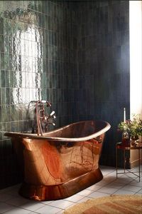 อ่างอาบน้ำทองแดงสไตล์วินเทจ ขนาดใหญ่ หรูหรา เหมาะสำหรับบ้านสมัยใหม่ - Product Image 6
