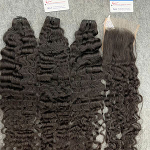 Extensiones de cabello natural color marrón, cabello rizado birmano al vapor, listas para enviar, cabello vietnamita virgen. - Product Image 6