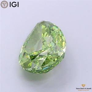 เพชรคุณภาพสูง 4.00 กะรัต ผลิตในห้องปฏิบัติการด้วยวิธี CVD ความใส VS1 สีเขียวสดใสทรงลูกแพร์ พร้อมใบรับรอง IGI สำหรับแหวนลายเซ็น - Product Image 3