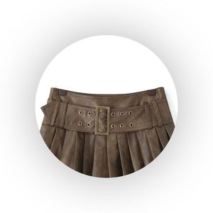 Jupe Courte Femme en Cuir Véritable Respirante Écologique Séchage Rapide Grande Taille Décontractée Tendance pour l'Extérieur – Vente en Gros - Product Image 4