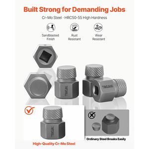 27-Piece Hex Head Multi Spline Easy <b>Bolt</b> Extractor Tool Adapters Solid Storage Case Cr Mo Ste Screw Extractor Set - Product Image 3