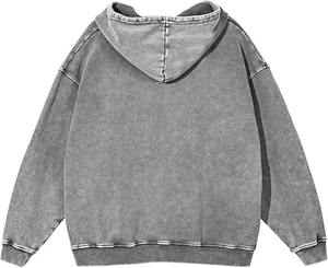เสื้อฮู้ดผู้ชายแบบถักมีซับใน สีพื้น ผ้าฝ้าย 100% เฟรนช์เทอร์รี่ แขนปกติ กันน้ำ เป็นมิตรกับสิ่งแวดล้อม สำหรับฤดูหนาว - Product Image 2
