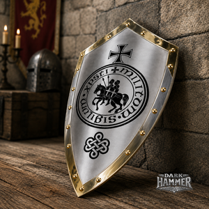 Escudo de Acero Estilo Medieval Hecho a Mano, Escudo de Acero de Estilo Histórico, Acero de Primera Calidad Hecho a Mano - Product Image 1