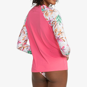 Maillot de bain anti-UV pour femme, logo personnalisé, haute qualité, vente en gros, chemises de bain unies, imprimées, manches longues - Product Image 3