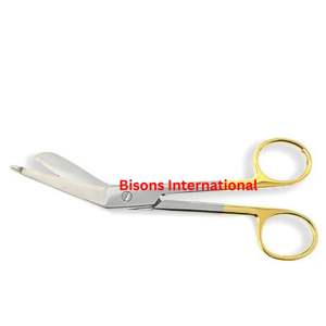 Tijeras para Vendajes Lister Curvas de Acero Inoxidable Profesionales Premium de BISONS, con Inserto de Carburo de Tungsteno - Product Image 2