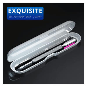 2PCS Metal Silver Cuticle Pusher and Scraper, Nail Trimmer Cutter Stainless Steel Gel Scraper Tool with custom logo - Product Image 4