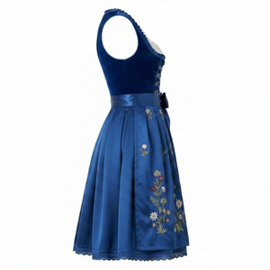 Vestido Dirndl de Primera Calidad para Mujer, Tejido Transpirable, Bordado Alemán, Largo hasta la Rodilla, Sin Mangas, Ajuste Cómodo - Product Image 5