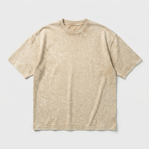 T-shirt délavé à l'acide pour homme, classique, vintage, en coton, coupe ample, col rond, streetwear, décontracté, manches courtes, doux, respirant, vente en gros - Product Image 5