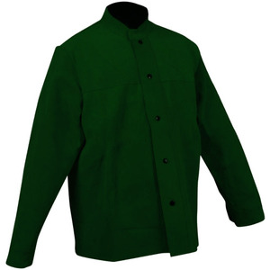 Veste de soudeur en cuir de vachette résistant au feu, de qualité industrielle, pour travaux lourds, résistante aux étincelles et aux feux, veste de chantier - Product Image 4