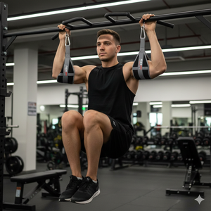 Sangles de traction Rexfit Sport Fitness pour la maison : Soutien confortable des bras pour barre de traction, entraînement de renforcement du tronc et des abdominaux - Product Image 2