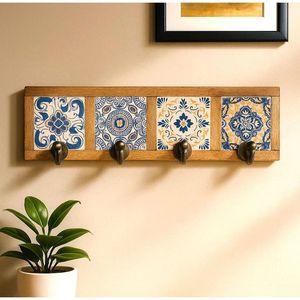 Porta Llaves de Madera Ecológico y Duradero, Organizador de Pared para Llaves y Correo - Product Image 3