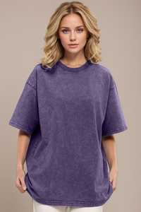 Camiseta cómoda para el día a día para mujer, camiseta relajada de manga corta con cuello redondo, suave, ligera, informal, a la moda, para actividades diarias en el hogar - Product Image 1