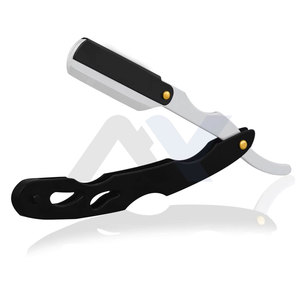 Rasoirs droits professionnels pour hommes en acier inoxydable 100% de qualité supérieure, rasoirs de barbier classiques à bord droit pour le rasage et l'entretien de la barbe - Product Image 1