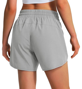 Shorts de sport décontractés pour hommes, en tissu éponge, séchage rapide, anti-plis, brodés, avec ourlet fendu, taille haute élastique, respirants et amples - Product Image 2