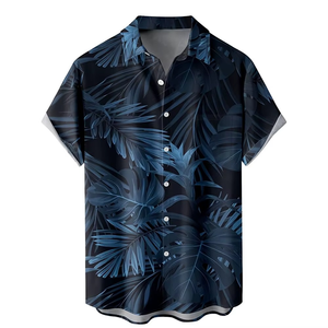 เสื้อเชิ้ตฮาวายลายดอกไม้เขตร้อนสำหรับผู้ชาย แขนสั้น ติดกระดุม สวมใส่สบายๆ สำหรับฤดูร้อน ชายหาด ลายดอกไม้ โพลีเอสเตอร์ 100% ระบายอากาศได้ดี - Product Image 1