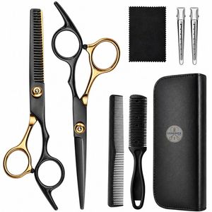 Kit de ciseaux de coiffure Fcysy, ensemble professionnel de ciseaux de barbier avec ciseaux à cheveux et ciseaux à effiler, Tijeras Para Cortar Cabello - Product Image 1