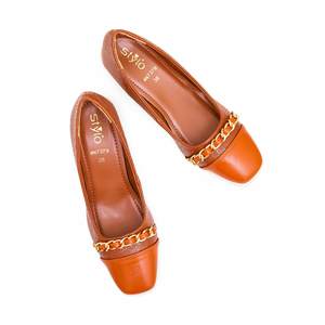 WN7379 Mustard Court Chaussures plates pour femme - Product Image 1