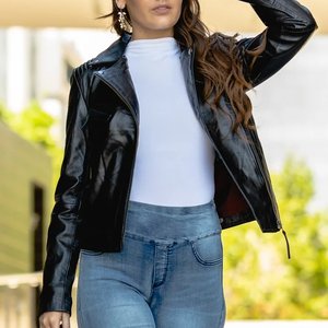 Nuevas Chaquetas Negras para Mujer con Logotipo Personalizado, Chaqueta Vintage para Invierno, Abrigo de Cuero Elegante, Chaqueta Bomber Genuina, Ropa Urbana - Product Image 5