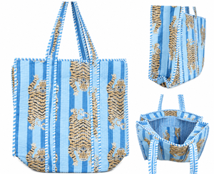 Vibrant Green Dot Quilted Cotton <b>Tote</b> Bag-Sustainable Casual Bold Shoulder Carryall - Product Image 2