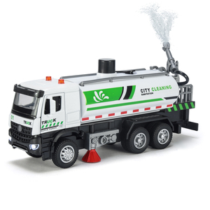 Camion Della Spazzatura Giocattolo In Metallo Die-cast, Scala 1:22, Con Attrito - Regalo Per Bambini 14+