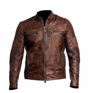 Professional Manufacturer Brown <b>Jacket</b> With Wax Two Ton <b>Leather</b> Belt & Cuff Breathable Rib Biker <b>Leather</b> <b>Jacket</b> <b>Mens</b> - Product Image 1