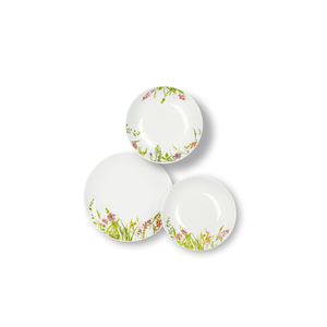 Servizio di Piatti Excelsa 18 Pezzi, Porcellana Multicolore Motivo Giardino Primaverile - Product Image 1