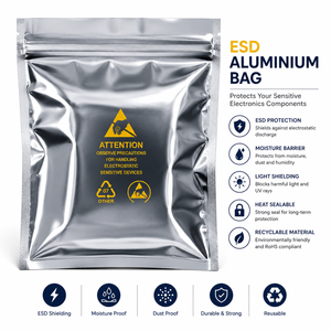 Custom Size Antistatic ESD <b>Vacuum</b> <b>Bag</b> 3 Side Seal Shielding Cushioned Bubble Packaging for Consumer Electronics Mobile Phone - Product Image 3