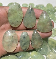 Boucles d'oreilles en prehnite cabochon naturelle, pierre brute, collier en prehnite, bijoux fins de luxe, pierres précieuses au meilleur prix auprès du fournisseur