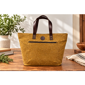 Mochila de Lona de Algodón Premium con Solapa de Cuero, Cierre de Hebilla y Bolsillo Frontal – Mochila de Viaje Casual Vintage para Hombres y Mujeres - Product Image 2