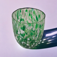 Cadeaux d'entreprise de Noël élégants de haute qualité, verre soufflé brillant multifonctionnel en verre sodocalcique pour boissons et fabrication de bougies, écologique