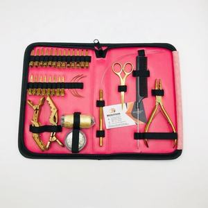Wholesale Long Steel <b>Micro</b> <b>Beads</b> Tool Kit Set Premium Quality Gold Plated Alligator Pliers for Human <b>Hair</b> <b>Extensions</b> - Product Image 5