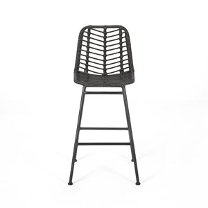 Set di 2 sgabelli da bar Sawtelle in vimini per esterni - Product Image 5